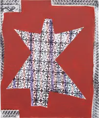 Tamara Gonzales, mini star chassi, 2014, acrylic and spray paint on canvas