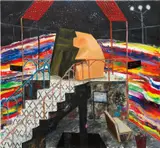 Shara Hughes, Berlin, 2008, oil, acrylic, enamel, pen and pencil on canvas