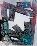 Max Frintrop, Running to Tie Your Shoes, 2014, ink, acrylic and pigments on canvas