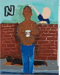 Untitled by Henry Taylor, 2008, acrylic on card, sold Feb 2018