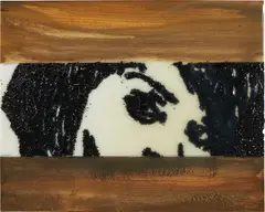 Mickalene Thomas, Whatcha Lookin At, 2011, mixed media on card