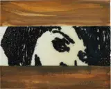 Mickalene Thomas, Whatcha Lookin At, 2011, mixed media on card