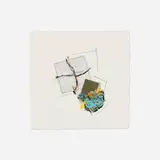 Larry Bell, Fraction #4906, 1999, mixed media collage on paper