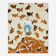 Kim Dingle, Untitled, oil on wood