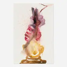Elliott Jamal Robbins, Totem 3, 2020, sumi ink and watercolor on paper