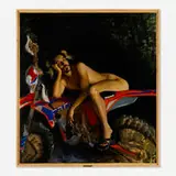 Ireland Wisdom, Rick's Ride, 2022, oil on canvas in artist's frame