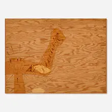 H. C. Westermann, See America First case, 1968, burnt plywood