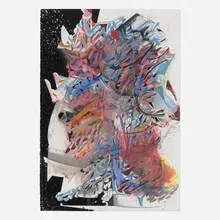 Andrew Holmquist, Tree 4, 2020, colored pencil, wax pastel, graphite wash, and oil on paper