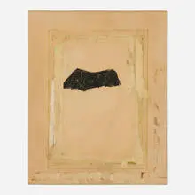 Ed Moses, Girl in Black Pants (Snapline Painting), 1959, mixed media on board