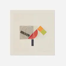 Fletcher Benton, Rolling Disc, 1979, watercolor on paper
