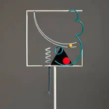 Fletcher Benton, Pole Piece, 1991, painted steel
