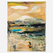 Benoît Maire, Cloud Painting, 2014, oil on canvas