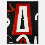Emerson Woelffer, Open Black, 1995, oil and acrylic on canvas
