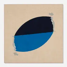Ernest Trova, Untitled (Blue), oil on canvas