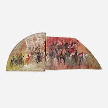 Purvis Young, Untitled, oil on found wood construction