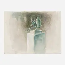 Saint Clair Cemin, Faust, 1987, watercolor and graphite on paper