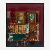 Wayne Nowack, Plan for Opening Light Into a Rational Morbidity, 1966, found objects on wood construction in artist's frame