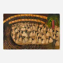 Hugo Scheiber, The Ball, oil on paper board