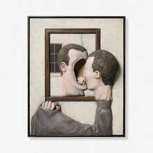 Dan Herschlein, Whose House Do We Live In?, 2019, wood, plaster, pigmented joint compound, milk paint, wax and graphite