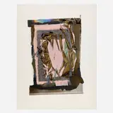 Larry Bell, MVD (Mirage Vapor Drawing) #156, 1990, collage with aluminum and silicon monoxide on Watson paper