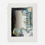 Larry Bell, MVD (Mirage Vapor Drawing) #140, 1990, collage with aluminum and silicon monoxide on Moriki mounted on Gallery 100