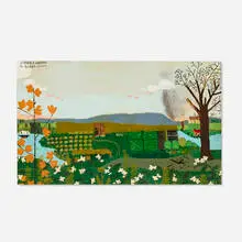 Esther Pearl Watson, The Beautiful., 2003, acylic and mixed media on paper