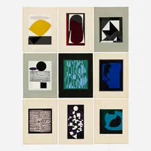 Victor Vasarely, Nine works from the Venezuela portfolio, 1956, screenprint in colors on San Francisco LMF