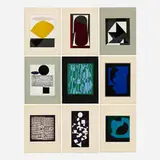 Victor Vasarely, Nine works from the Venezuela portfolio, 1956, screenprint in colors on San Francisco LMF