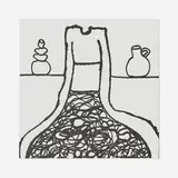 Beverly Semmes, Untitled (from the Sculpture Center portfolio), 1995, linocut on Somerset