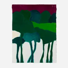 Richard Kemble, The August Day is Ending, 1979, woodcut in colors