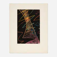 Man Ray, On the Moon, 1967, etching in colors on Lana