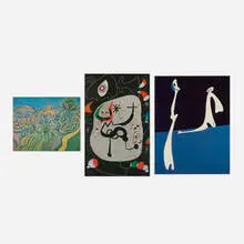Joan Miró, Untitled (three works from Joan Miró: Life and Work), 1962, offset lithograph in colors