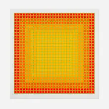 Let It Be Orange by Julian Stanczak, 1981, screenprint in colors, sold Aug 2026