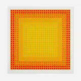 Julian Stanczak, Let It Be Orange, 1981, screenprint in colors