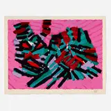 Karel Appel, About a Cat (from the Cats Portfolio), 1978, lithograph in colors on Japon