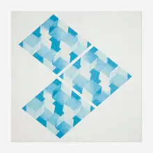 Mel Bochner, Untitled (from the 4 x 4 x 4 portfolio), screenprint in colors