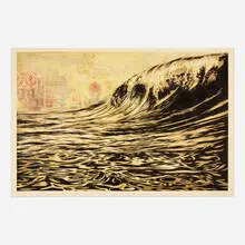 Dark Wave by Shepard Fairey, 2019, screenprint in colors, sold Aug 2026