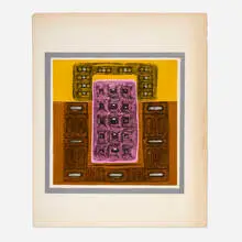 Margot Lovejoy, Configuration IV, 1965, etching in colors