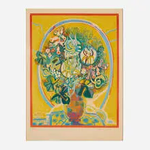 Françoise Gilot, Flowers in the Sunshine, 1972, lithograph in colors on Arches