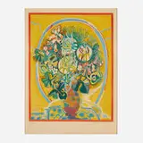 Françoise Gilot, Flowers in the Sunshine, 1972, lithograph in colors on Arches