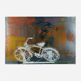 Robert Rauschenberg, Bicycle, National Gallery of Art exhibition poster, 1991, screenprint and lithograph in colors on foil paper