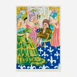 Red Grooms, Franklin's Reception at the Court of France, 1982, lithograph in colors