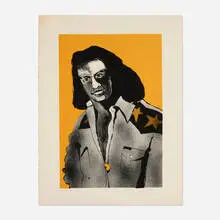 Fritz Scholder, Artist at Forty as Buffalo, 1977, lithograph in colors