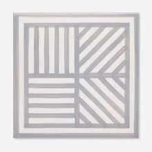 Sol LeWitt, Untitled (Lines in Four Directions, Grey), glazed earthenware