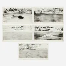 Robert Morris, Five War Memorials, 1970, lithograph