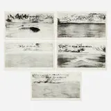 Robert Morris, Five War Memorials, 1970, lithograph