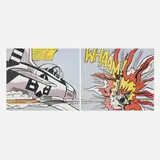 Roy Lichtenstein, WHAAM! poster (diptych), offset lithograph in colors