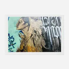Swoon, Ice Queen, Jogjakarta Indonesia, 2016, inkjet print