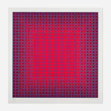 Compounded Red by Julian Stanczak, 1980, screenprint in colors, sold Aug 2026