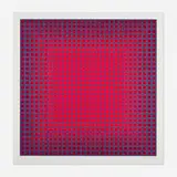 Julian Stanczak, Compounded Red, 1980, screenprint in colors